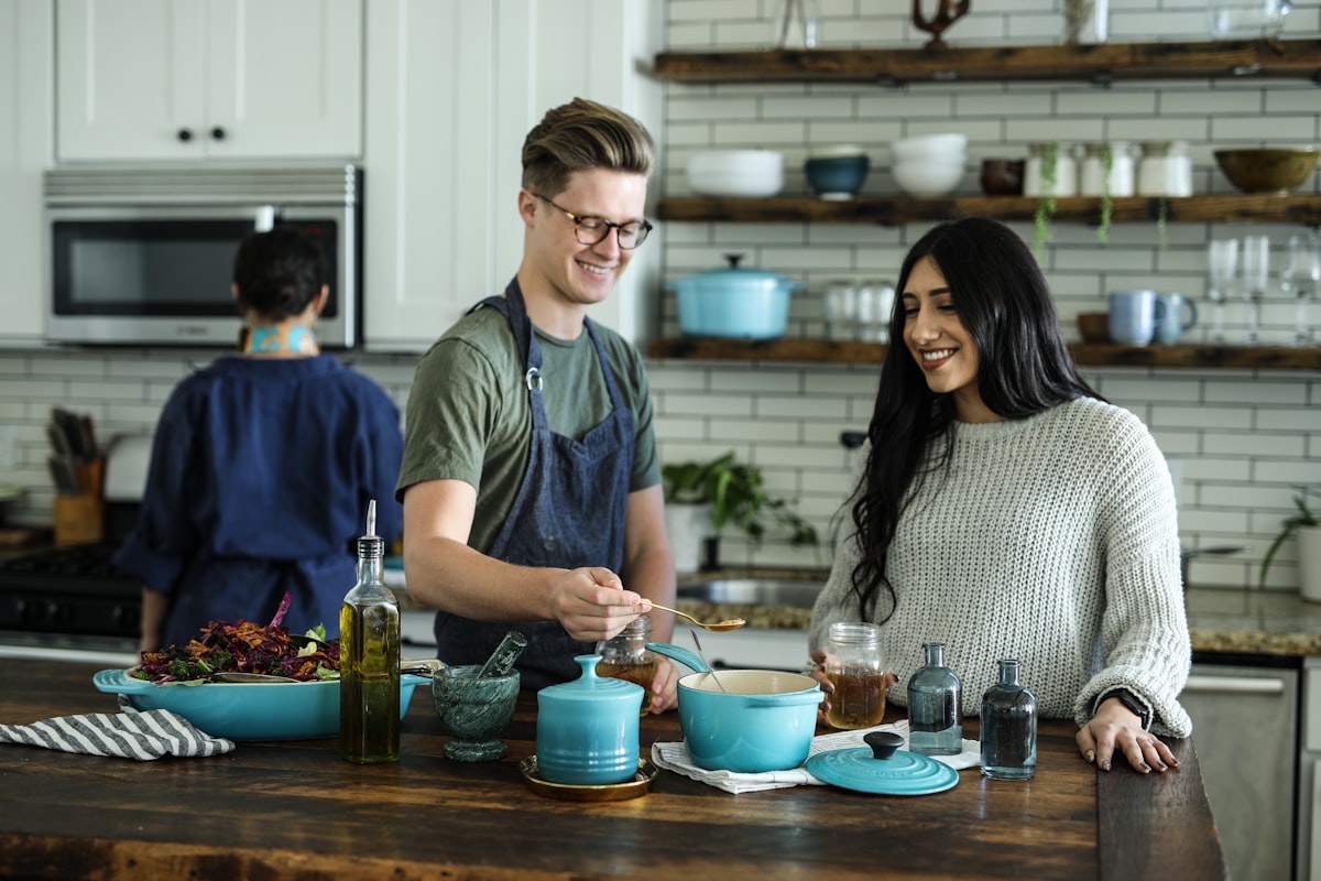 Home cooking in a real kitchen